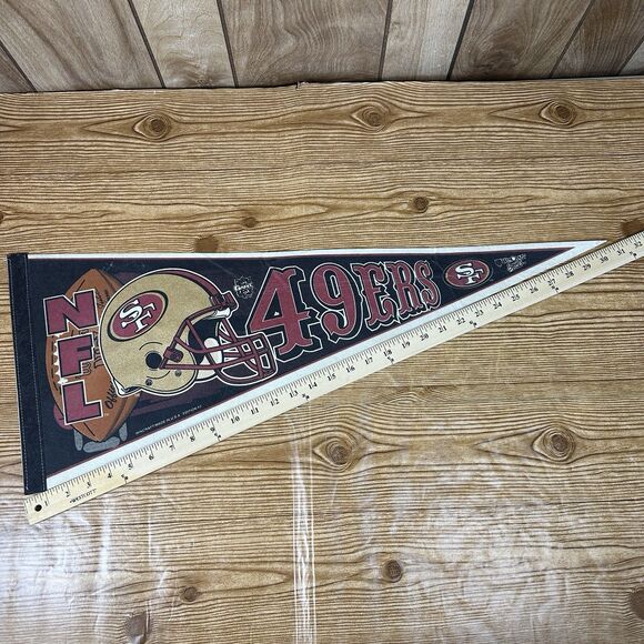 Vintage San Francisco 49ERS Felt Pennant WinCraft Sports Edition #3 NFL Football - Picture 11 of 13